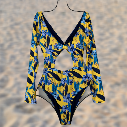 Luxy Long Sleeve Floral Swimsuit